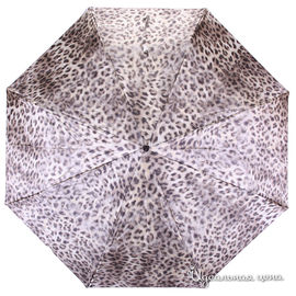Зонт механический Pasotti женский, принт леопард серый