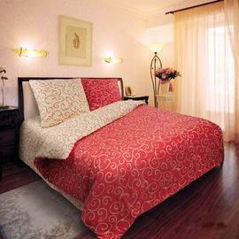 Комплект постельного белья Nordtex "ВОЛШЕБНАЯ НОЧЬ", цвет красный / молочный, 1,5 спальный