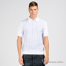 Рубашка-поло Dsquared&D&G&Just Cavalli мужская, цвет белый / сиреневый