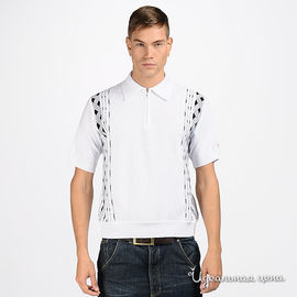 рубашка-поло Dsquared&D&G&Just Cavalli мужская, цвет белый / черный