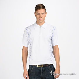 Рубашка-поло Doxman мужская, цвет белый / цвет сиреневый