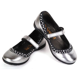 Туфли Simone для девочки, цвет серебристый, 24-32 размер