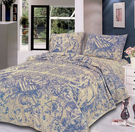 Комплект постельного белья Togas "РОКОКО", цвет бежевый/голубой, семейное