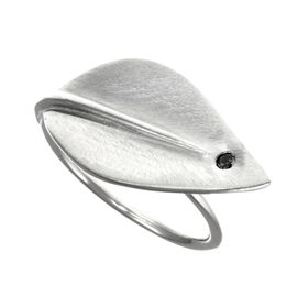 Кольцо с бриллиантом Ainsi, серебро