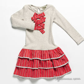 Платье Sophie Catalou для девочки, цвет красно-серый