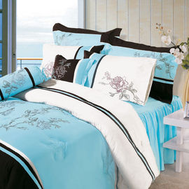 Комплект постельного белья Leonardo SUMMER WIND, цвет голубой, семейный