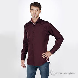 Рубашка с длинным рукавом Jess France мужская, цвет бордовый