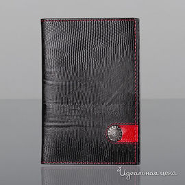 Обложка для паспорта Dimanche, цвет черный / красный