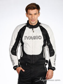 Мотокуртка Ivagio мужская, цвет черный / серый