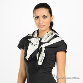 Платок Valentino женский, цвет бело-чёрный, 90х90см