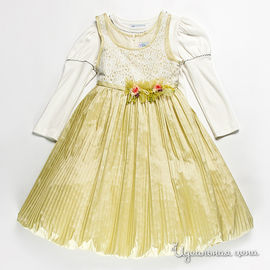 Платье VIDay Collection для девочки, цвет белый / грушевый