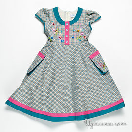 Платье VIDay Collection для девочки, цвет голубой / бежевый