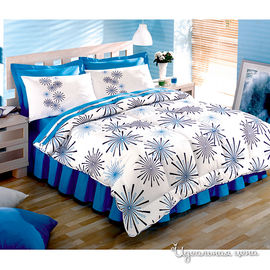 Комплект постельного белья Issimo STAR, цвет бело-голубой, 1,5 спальный