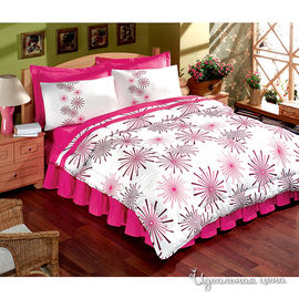 Комплект постельного белья Issimo STAR, цвет бело-розовый, 1,5 спальный