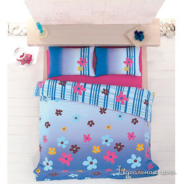 Комплект постельного белья Issimo LOVELY, цвет розово-голубой, 2-х спальный евро