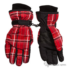 Перчатки Gulliver "Скандинавская сказка" для девочки, цвет красный / черный