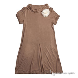 Платье Gulliver "Крем-брюле" для девочки, цвет коричневый, рост 122-152 см