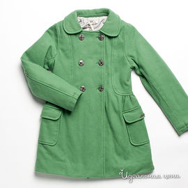 Пальто Kenzo kids для девочки, цвет зеленый, рост 152 см
