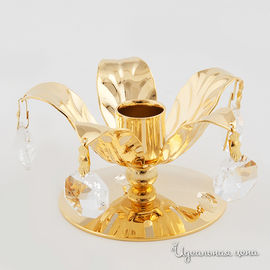 Подсвечник малый Svarovski Crystal, цвет золото, 3 см