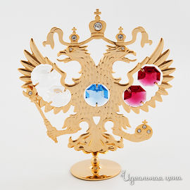 Герб России Swarovski Crystal, цвет золото, 11 см
