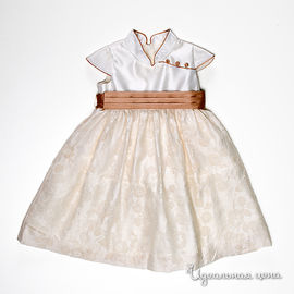 Платье Chavi для девочки, цвет молочный / шоколадный