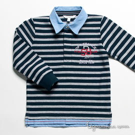 Джемпер-поло Dodipetto для мальчика, цвет темно-синий / серый, рост 134-140 см