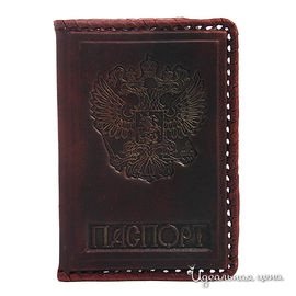 Обложка для паспорта Кажан унисекс, цвет темно-коричневый