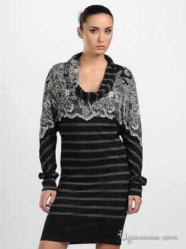 Платье Adzhedo женское, цвет серый / черный