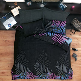 Комплект постельного белья Issimo "SUMMER NIGHT", цвет черный / фиолетовый, евро
