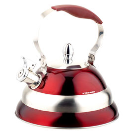 Чайник со свистком Vissner, цвет красный, 3,0л