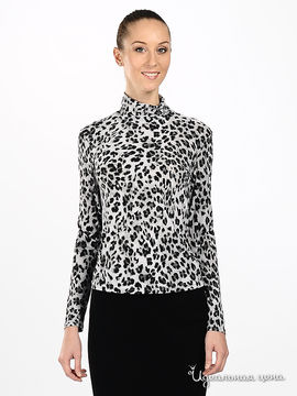 Блузка Remix женская, цвет серый / принт леопард