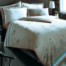 Комплект постельного белья Issimo "SAHRA", цвет серый / бирюзовый / коричневый, евро