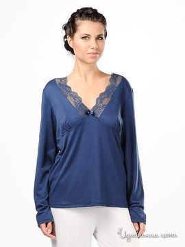 Блуза домашняя Linga Dore "VITA" женская, цвет темно-синий
