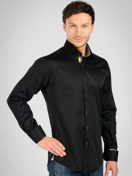 Рубашка с длинным рукавом Jess France мужская, цвет черный