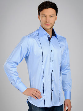 Рубашка с длинным рукавом Jess France мужская, цвет голубой