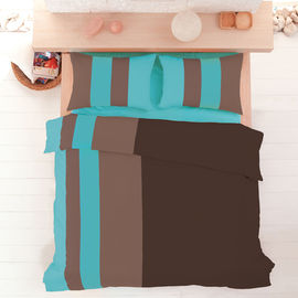 Комплект постельного белья Issimo COOL, цвет коричневый / голубой, 2-х спальный евро
