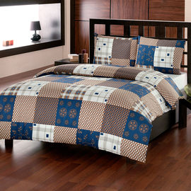 Комплект постельного белья Issimo CELEN, цвет синий / коричневый, 2-х спальный евро