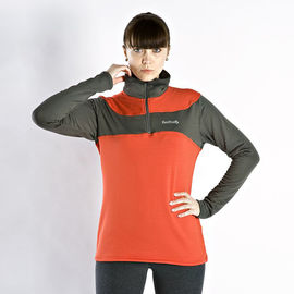 Пуловер женский RedFox ZIP DRY W , цвет оранжевый / асфальт