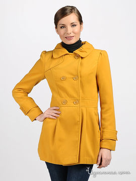 пальто Cavalini женское, цвет горчичный