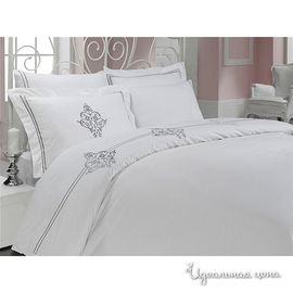 Комплект постельного белья Issimo SHINING SILVER, цвет белый, 2-х спальный евро