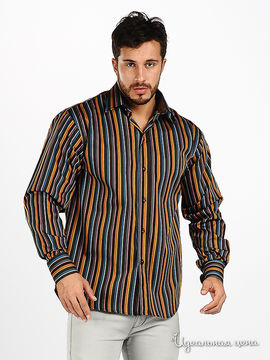 Рубашка Blend&Joop мужская, цвет коричнево-голубой