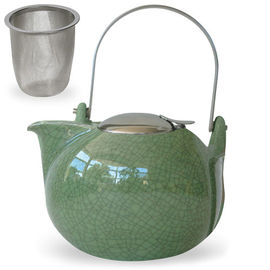 Чайник Cristel&Zero Japan "JUMBO", цвет зеленый, фарфор, 1,35л