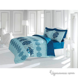 Комплект постельного белья Issimo BLUE BOTANY, цвет сине-голубой, 2-х спальный евро