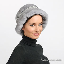 Шляпка Русский мех женская, цвет серый