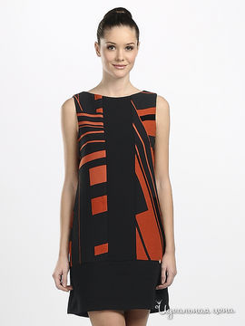 Платье Rinascimento женское, цвет черный / оранжевый