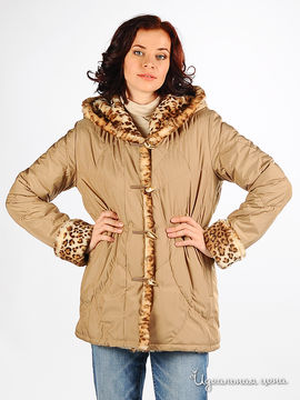 Куртка Baronia женская, цвет бежевый / принт леопард