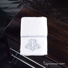 Полотенце Issimo "MINA Gumus", цвет белый / серый, 90х150 см