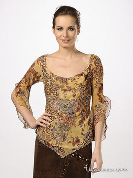 Блуза Aftershock женская, цвет бежево-коричневый