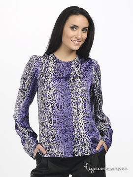 Блуза Royal Box женская, принт фиолетовый леопард