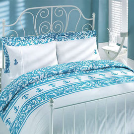 Комплект постельного белья Issimo "DEEP SEA", цвет бело-голубой, евро